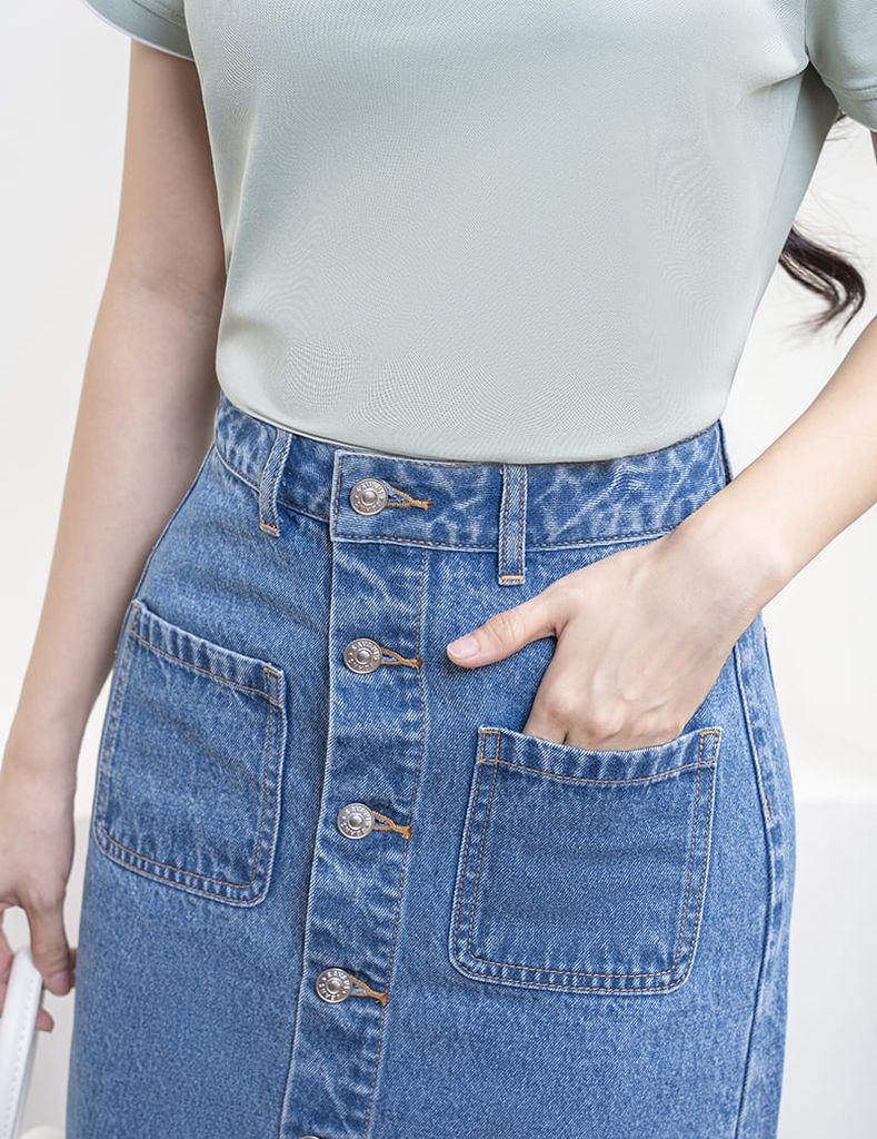 Chân váy jean nữ WVD002K4