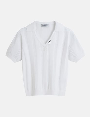 Áo polo nữ mongtoghi nẹp cổ thêu logo