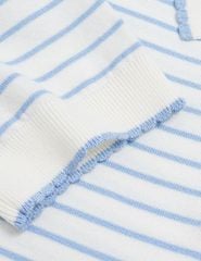 Áo polo mongtoghi nữ kẻ ngang túi ngực