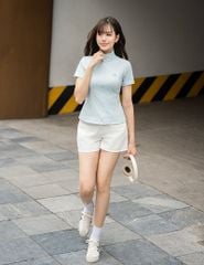 Áo polo ngắn tay nữ thể thao khóa cổ giọt lệ