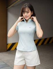 Áo polo ngắn tay nữ thể thao khóa cổ giọt lệ