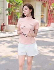 Áo polo ngắn tay nữ thể thao khóa cổ giọt lệ