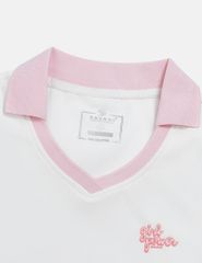 Áo polo ngắn tay thể thao nữ hình in trước ngực