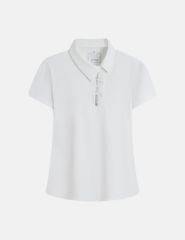 Áo polo ngắn tay nữ thể thao cổ lệch