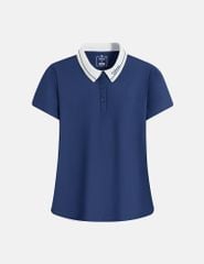 Áo polo nữ ngắn tay thể thao bản cổ vải phối