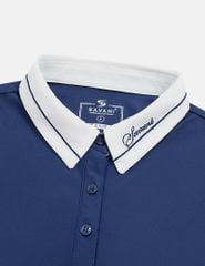 Áo polo nữ ngắn tay thể thao bản cổ vải phối