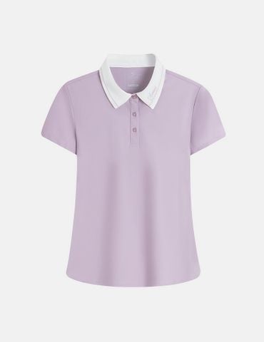 Áo polo nữ ngắn tay thể thao bản cổ vải phối