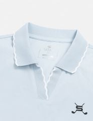 Áo polo nữ ngắn tay thể thao ngực in