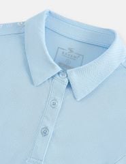 Áo polo ngắn tay nữ in dọc 2 bên tay