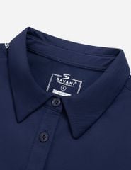 Áo polo ngắn tay nữ in dọc 2 bên tay