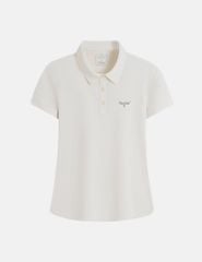 Áo polo nữ ngắn tay thể thao ngực in