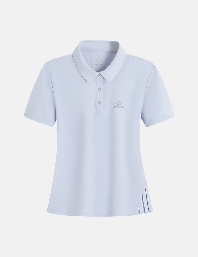 Áo polo ngắn tay thể thao nữ ngực in