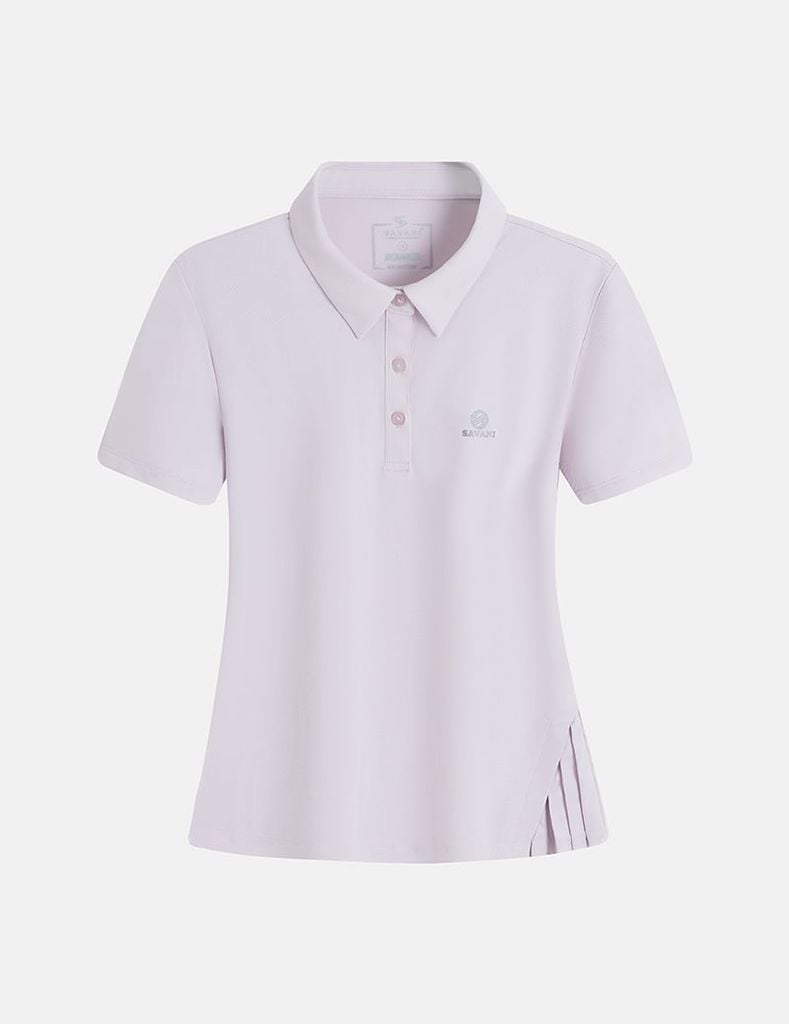 Áo polo ngắn tay thể thao nữ ngực in