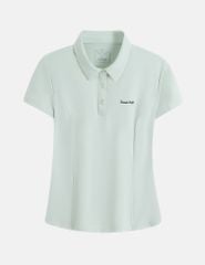 Áo polo ngắn tay nữ thể thao hình in trước ngực