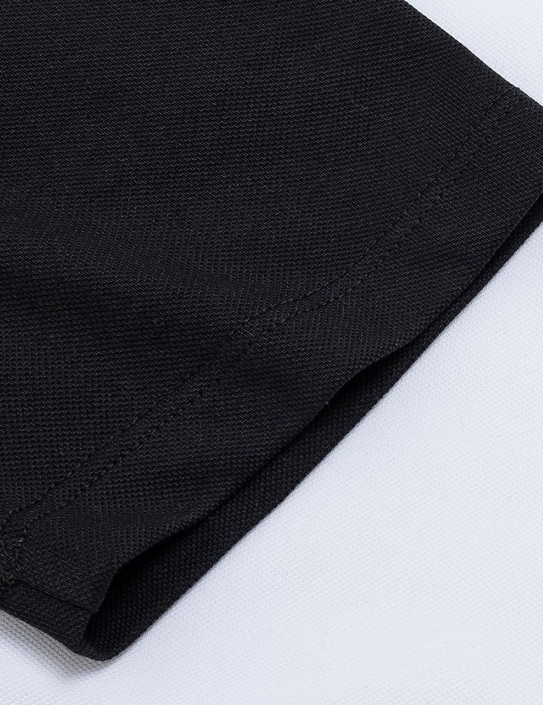 Áo polo nữ tay raglang phối ngực in