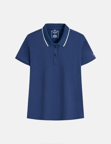 Áo polo nữ ngắn tay in ở tay áo