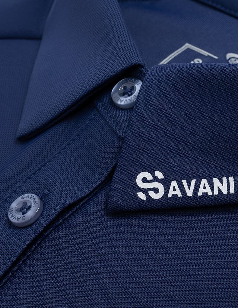 Áo polo nữ ngắn tay bản cổ in logo