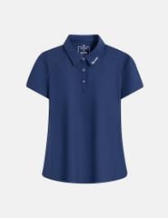 Áo polo nữ ngắn tay bản cổ in logo