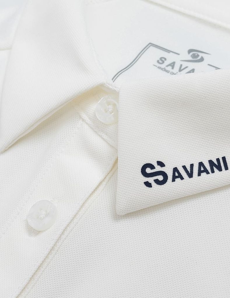 Áo polo nữ ngắn tay bản cổ in logo