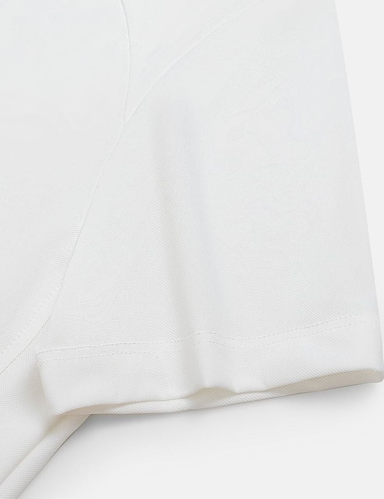 Áo polo nữ ngắn tay bản cổ in logo