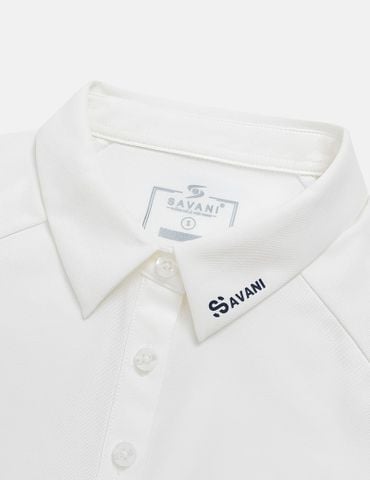 Áo polo nữ ngắn tay bản cổ in logo
