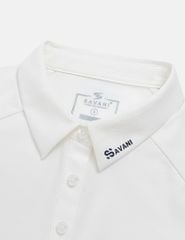 Áo polo nữ ngắn tay bản cổ in logo