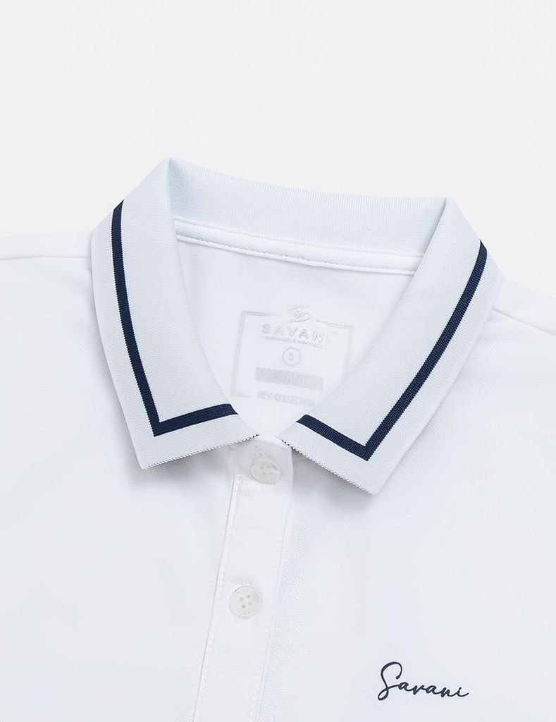 Áo polo nữ ngắn tay ngực in