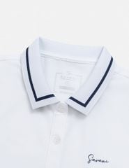 Áo polo nữ ngắn tay ngực in