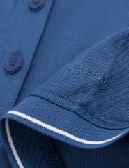 Áo polo ngắn tay nữ xẻ tà thêu logo tay
