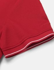 Áo polo ngắn tay nữ xẻ tà thêu logo tay