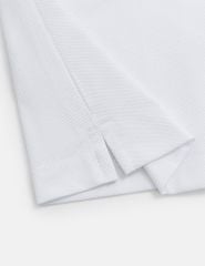 Áo polo ngắn tay nữ xẻ tà thêu logo tay