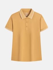 Áo polo ngắn tay nữ xẻ tà thêu logo tay