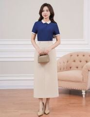 Áo polo nữ coolmax nẹp vải phối xẻ tà