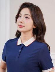 Áo polo nữ coolmax nẹp vải phối xẻ tà
