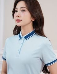 Áo phông có cổ nữ mắt chim xẻ tà dáng ôm