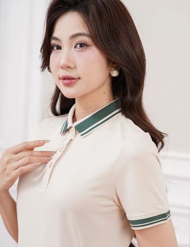 Áo phông có cổ nữ mắt chim xẻ tà dáng ôm