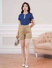Áo polo ngắn tay nữ thêu logo tay