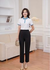 Áo polo ngắn tay nữ thêu logo tay