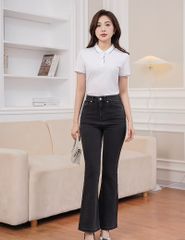 Áo polo ngắn tay nữ phối line