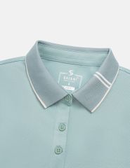 Áo polo ngắn tay nữ tay thêu logo