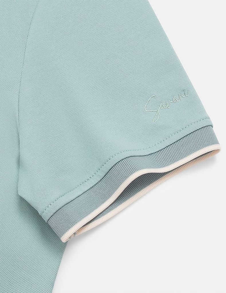 Áo polo ngắn tay nữ tay thêu logo