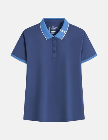 Áo polo ngắn tay nữ tay thêu logo