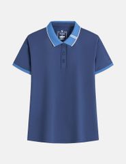 Áo polo ngắn tay nữ tay thêu logo