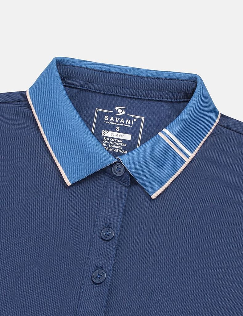 Áo polo ngắn tay nữ tay thêu logo