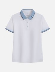 Áo polo ngắn tay nữ tay thêu logo