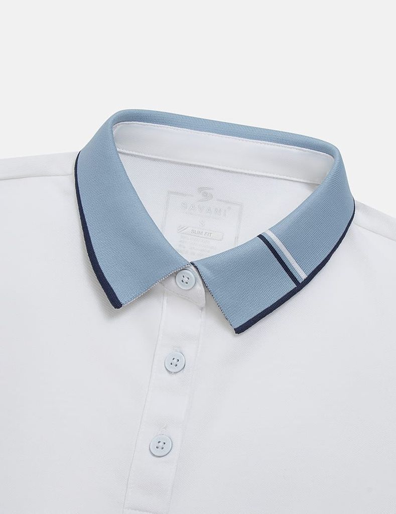 Áo polo ngắn tay nữ tay thêu logo