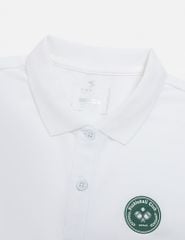Áo phông có cổ nữ in logo trước ngực