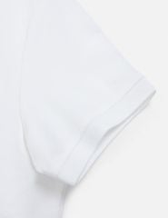 Áo phông có cổ nữ in logo trước ngực