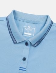 Áo polo ngắn tay nữ viền cổ
