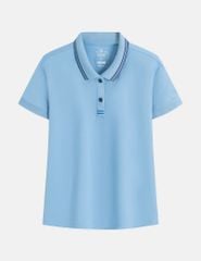 Áo polo ngắn tay nữ viền cổ